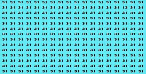 اختبر حدة بصرك في 9 ثوانٍ.. هل يُمكنك رؤية رقم مختلف غير 31 بالصورة؟