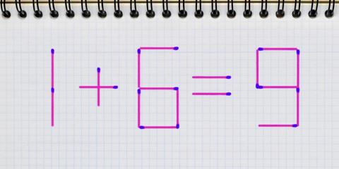 لغز رياضي: قم بتصحيح المعادلة 9 = 6 + 1 في غضون 15