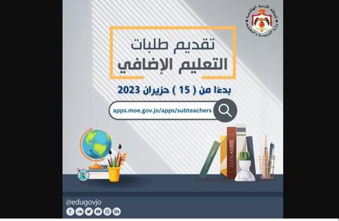 “متاح الأن” رابط التقديم للتعليم الإضافي الأردن 2023 الشروط والموعد
